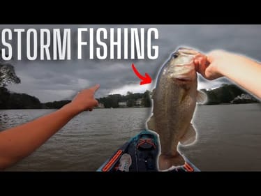 Fishing In A RAIN STORM For BIG BASS! (kayak fishing)