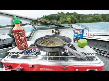 My First CATCH N' COOK Was a DISASTER  (How I Lit My Boat On Fire)