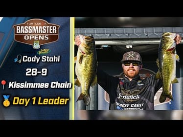 28 pounds! Cody Stahl leads Day 1 of Bassmaster Open at Kissimmee Chain
