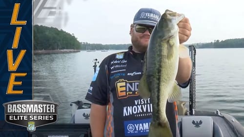 Robert Gee on the right sized Spotted Bass on Smith Lake