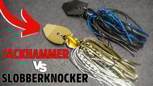 WHICH $15 CHATTER BAIT IS BETTER? Zman Jackhammer vs Berkley Slobberknocker Test!