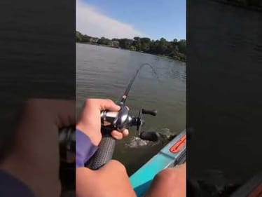 When you find the big bass! (Kayak fishing) #shorts