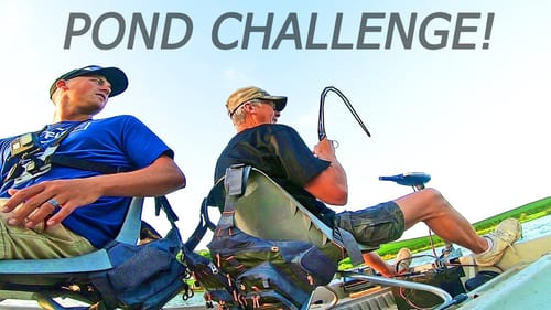 POND BASS FISHING CHALLENGE! (2 Man Bass Boat)
