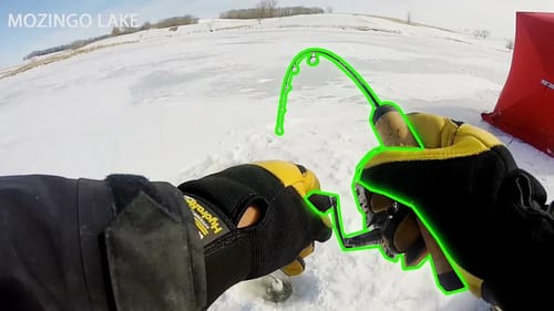 HOOKED UP Ice Fishing on Mozingo Lake!
