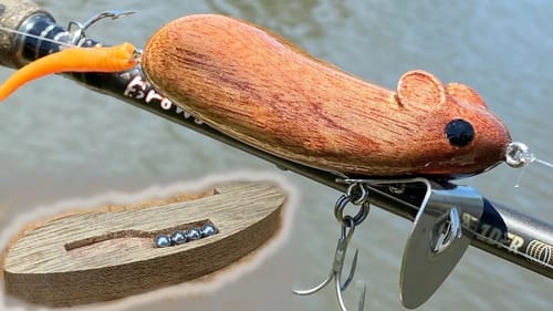Mahogany Mouse WakeBait with a Weight Transfer Chamber