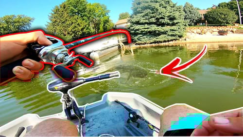 Surprise POND MONSTER Pulls My Mini Boat across the City Pond!