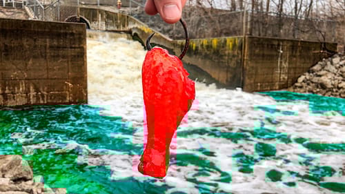 This HOT WATER Spillway was Hiding a MONSTER!!!