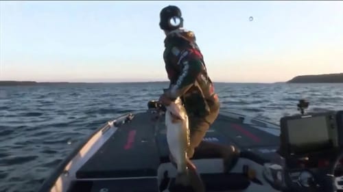 Chris Zaldain starts Day 2 with a giant catch