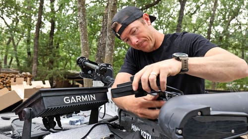 Installing New LIVE SCOPE Turret on Bass Boat!