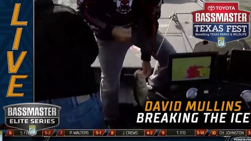 Bassmaster Angler of the Year leader David Mullins gets first fish at Fork