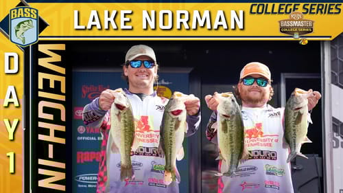 Weigh-in: Day 1 at Lake Norman (2022 Bassmaster College Series)