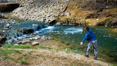 Cast Netting Urban Ditches & Creeks For Strange Fish!