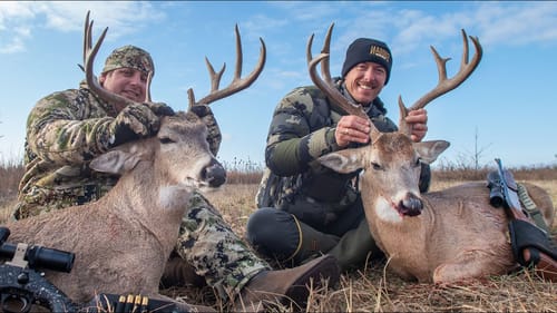 DOUBLE BUCKS DOWN! 2 Whitetail from Same Blind!