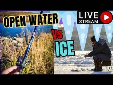 (LIVE) Cold Weather Fishing | Open Water vs ICE!