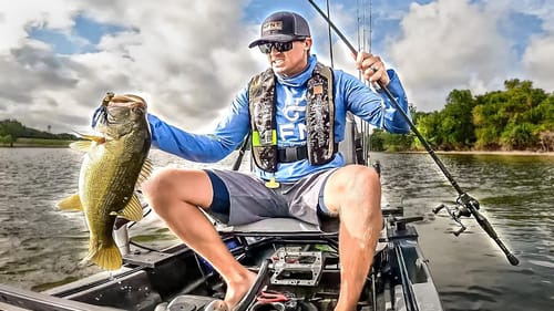 CONQUERED A Pressured Lake In My Kayak! (Raw Fishing Footage)