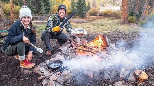 MOUNTAIN TROUT FISHING | Cooking with Camp Fire Coals!