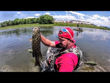 THESE SMALLMOUTH BASS WERE DESTROYING THIS LITTLE LURE!!!!!!