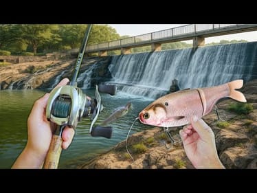 Fishing For A MONSTER Under An URBAN Waterfall! (Bank Fishing)