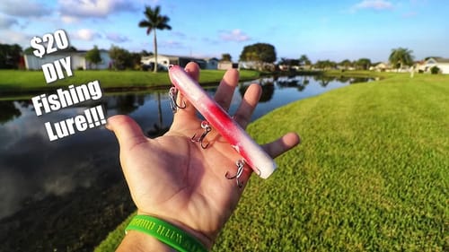 $20 BUILD-A-LURE Fishing Challenge! (IT WORKED)!!