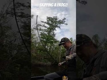 Skipping and Slipping a Frog Under Brush!!! #shorts