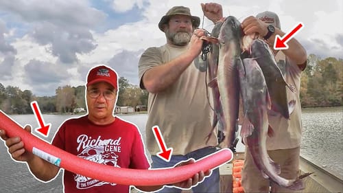 How To Catch Dinner With A Pool Noodle! LOAD Your Cooler With Catfish!