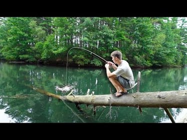 BACKWOODS BASS FISHING -- (Exploring SECRET Woodland Reservoir)