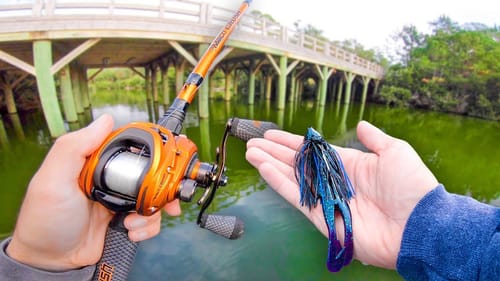 Fishing BIG Jigs for BIG Bass (Spring Fishing)