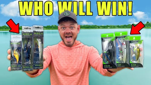 GOOGAN Baits vs MACH Baits Fishing lure Challenge!