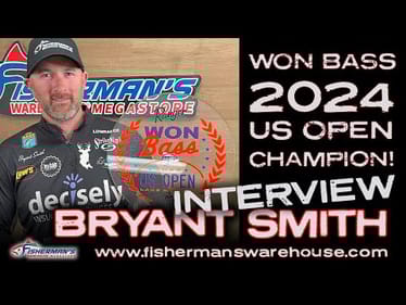 BRYANT SMITH INTERVIEW! - WON BASS 2024 CHAMP! - Insights, gear tips & more!! - Fishermans Warehouse