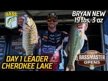Bryan New leads Day 1 of Bassmaster Open at Cherokee Lake (19 pounds, 3 ounces)