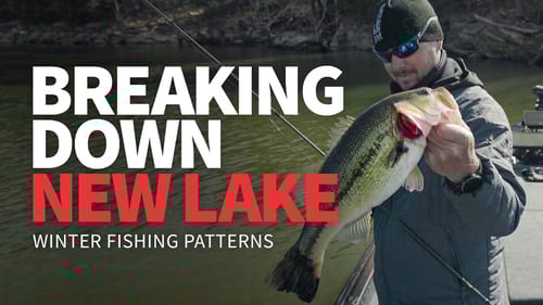 Establishing PATTERN on NEW Lake (Winter Bass Fishing)