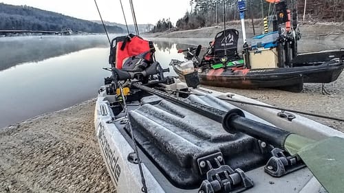 PRE FISHING IN FREEZING  WINTER CONDITIONS