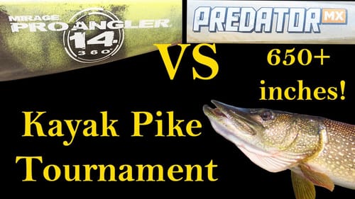 INSANE Pike Action 1v1 Kayak Tournament Hobie Pro Angler 14 vs Old Town Predator MX