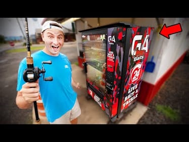 World's First Fishing Lure VENDING MACHINE w/ LIVE BAIT (BIG FISH!)