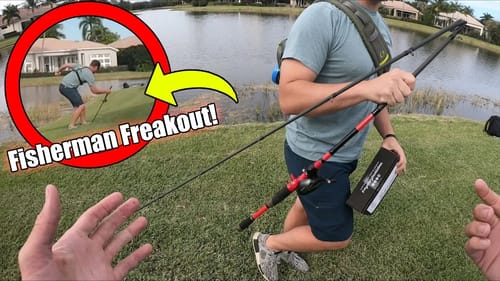 Fisherman FREAKS OUT, BREAKS Fishing Rod!
