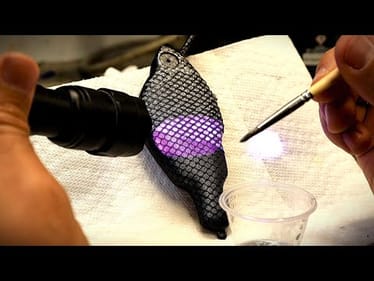 Applying 100s of UV Resin Scales by Hand to a Fishing Lure