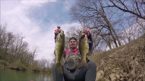 INSANE SMALL MOUTH DOUBLE!! 39" ONE CAST