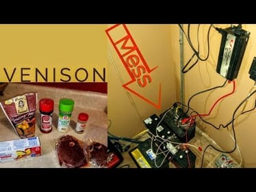 BUILDING OUTDOOR SOLAR BATTERY BOX  ||LUNCH AT THE CABIN||