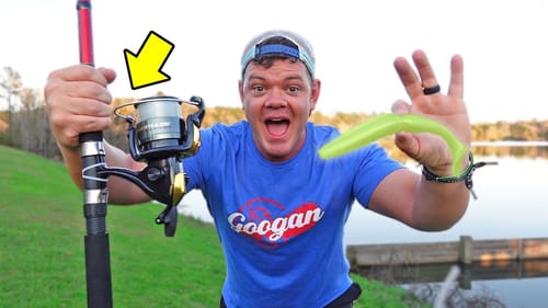 Oversized Everything Fishing Challenge! (Rod, Reel, Lures)