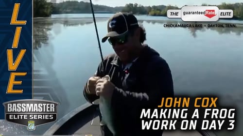 Cox catches one on a frog at Chickamauga