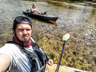 KAYAK FISHING FOR RIVER SMALL MOUTH BASS