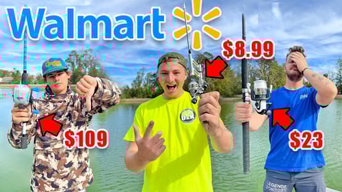 1v1v1 Most RIDICULOUS Walmart Fishing Combo Challenge!!
