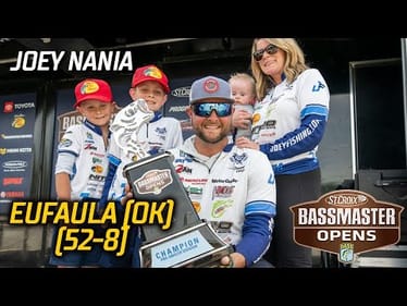 Bassmaster OPEN: Joey Nania wins at Lake Eufaula, Oklahoma with 52 pounds, 8 ounces