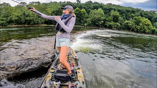 EXPLORING a WILD river! (One of the OLDEST in the nation!) kayak fishing