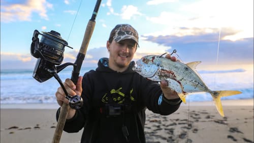 Wrecked By Big Fish Off the Beach