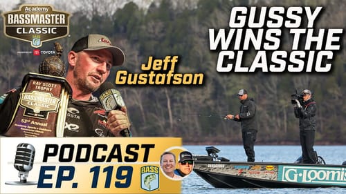 The NEW WORLD CHAMPION of professional fishing, Jeff Gustafson (Ep. 119 Bassmaster Podcast)