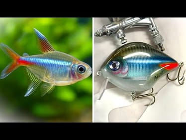 Realistic Neon Tetra Fish Lure Painting