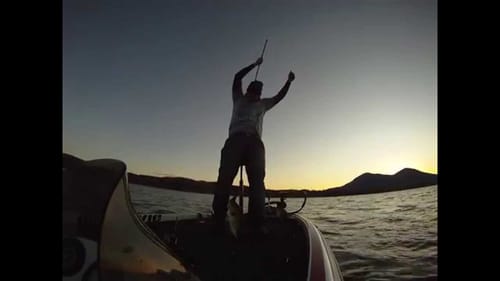 Rod shatters, hand line that fish!