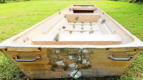 Restoration of Old Aluminum John Boat with 150+ Leaks! HOW TO + DIY