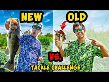 OLD vs. NEW Fishing Tackle CHALLENGE (1v1v1)